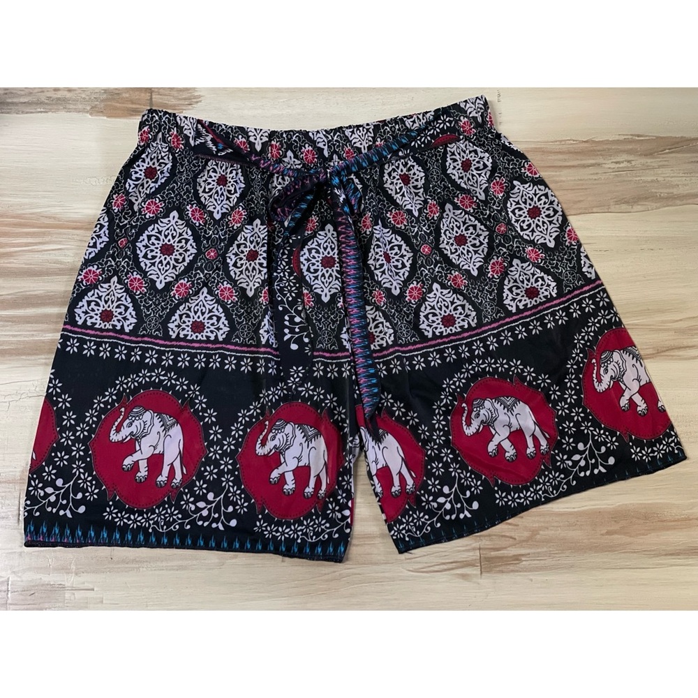 NWT Lida Collection High-Waist Lightweight Shorts Black & White Size L/XL